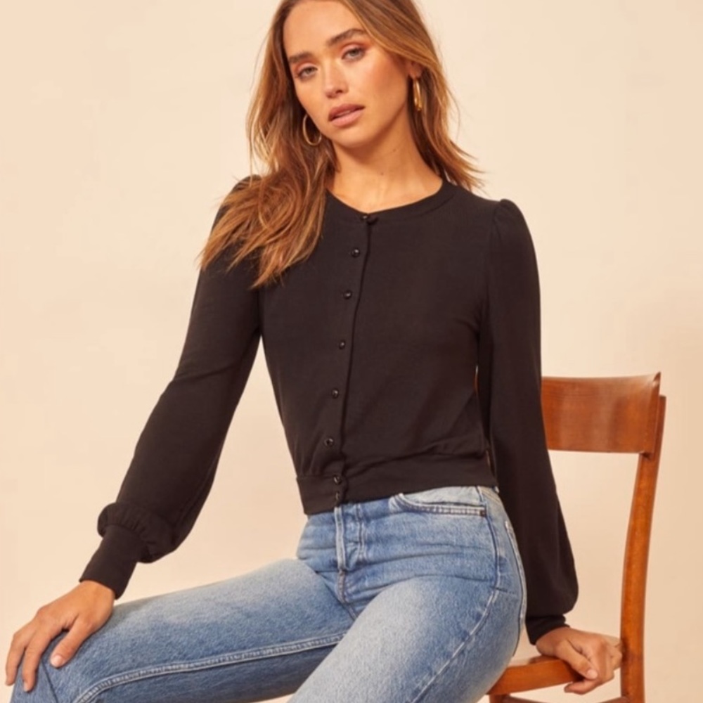 Reformation Sara Tencel Cardigan Sweater